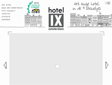 Tablet Screenshot of hotelixamsterdam.com